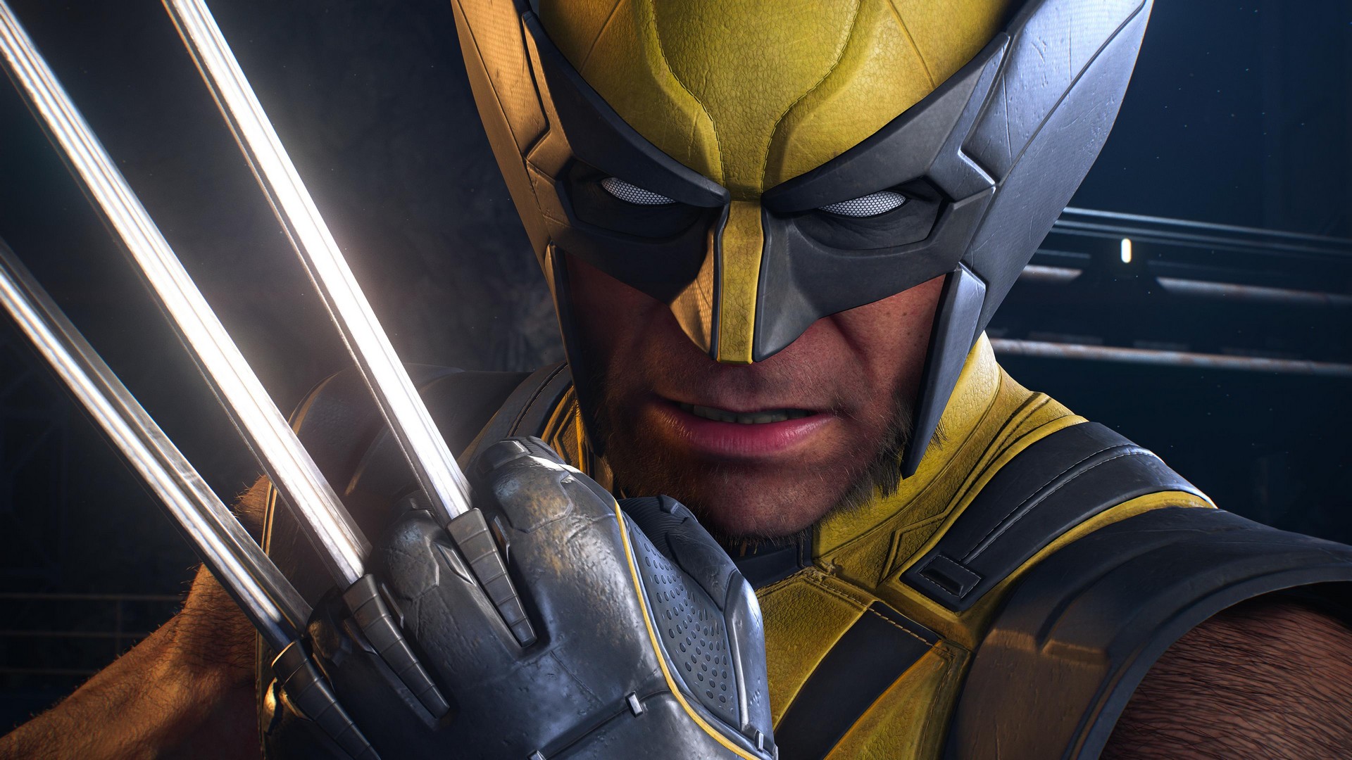 Wolverine poses with his claws out in Marvel's Wolverine in his yellow battle suit