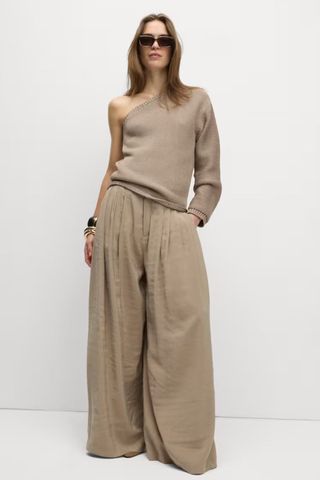 M&S Pleated Palazzo Trousers