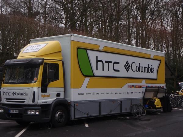 The HTC-Bus sits in the carpark