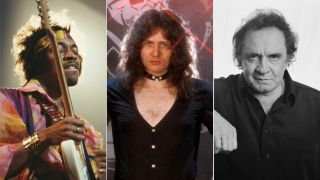 Jimi Hendrix, David Coverdale and Johnny Cash