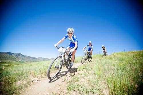 Georgia Gould (Luna) leads the way at the Beti Bike Bash
