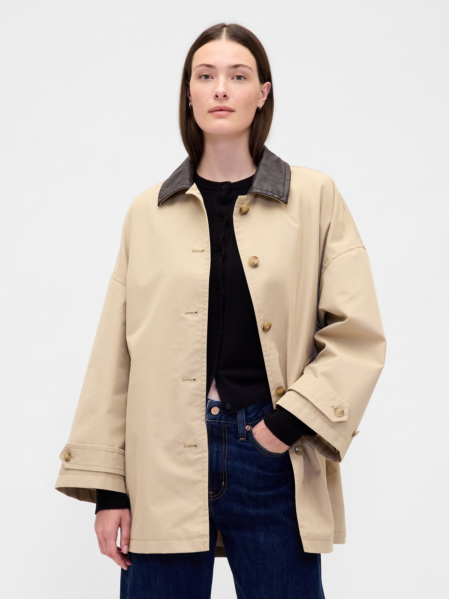 Gap, Twill Oversized Trench Coat