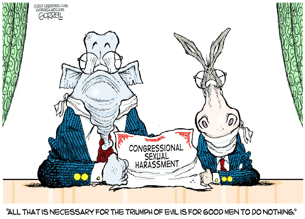 Political cartoon U.S. Congress sexual harassment me too