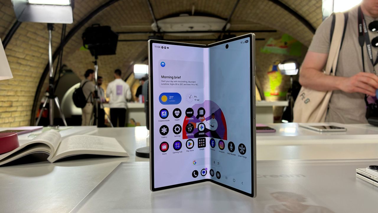 The Samsung Galaxy Z Fold 8 on display