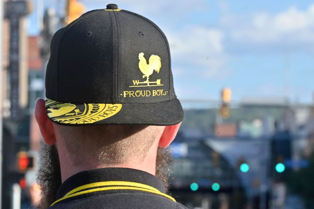 Proud Boys hat.