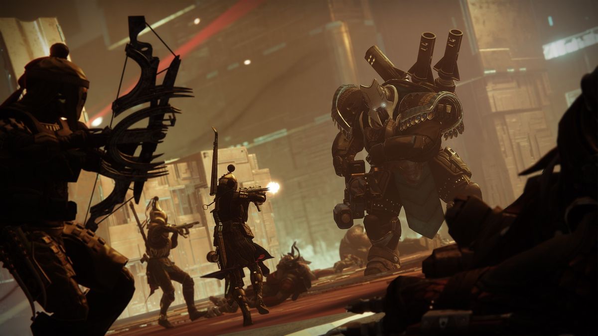 Destiny 2 powerful Cabal fighting Guardians