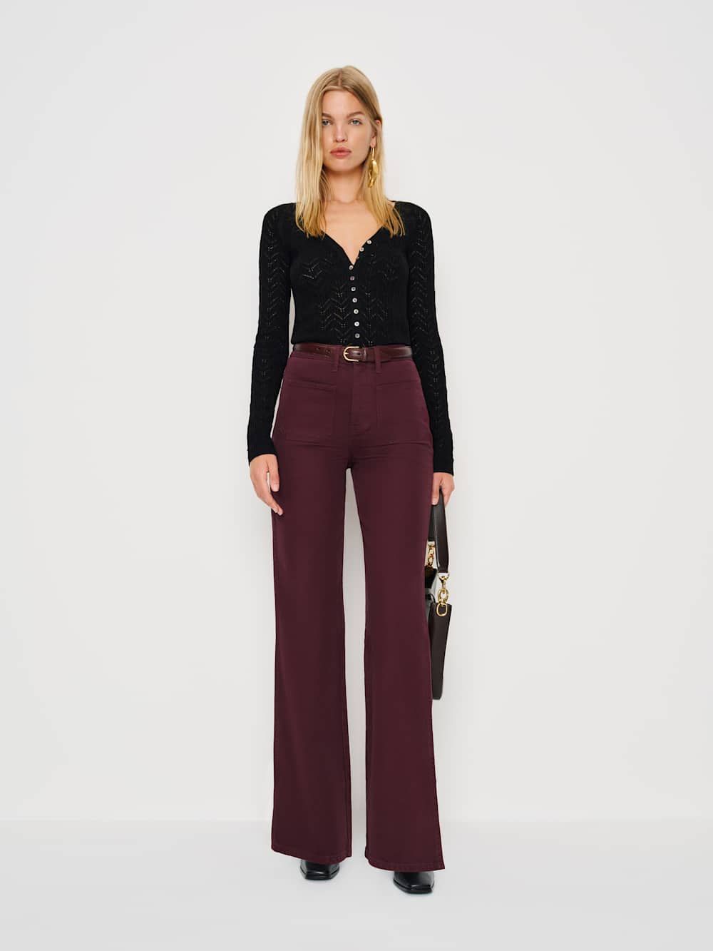 Alyssa Stretch High Rise Wide Leg Jeans