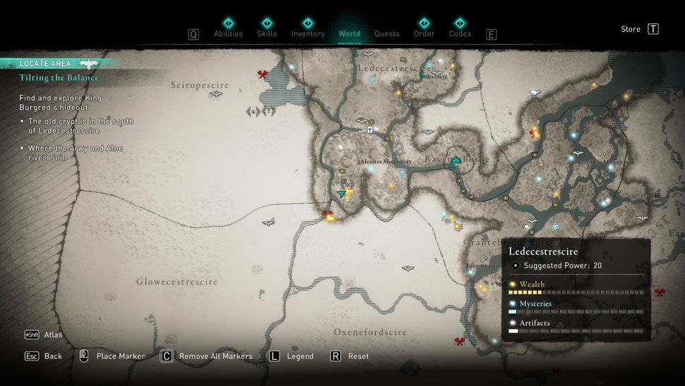 AC Valhalla Tilting the Balance location Where to find King Burgred