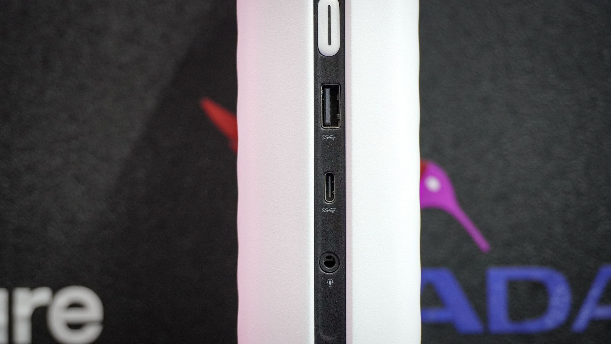 The front ports of the Minisforum G1 Pro