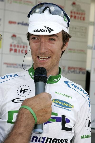 A happy Daniel Lloyd (DFL - Cyclingnews - Litespeed)