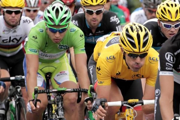 Peter Sagan (Liquigas-Cannondale) and Fabian Cancellara (RadioShack-Nissan)