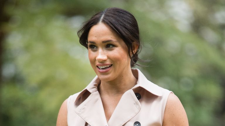 Meghan, Duchess of Sussex visits the British High Commissioner's residence to attend an afternoon reception to celebrate the UK and South Africa’s important business and investment relationship