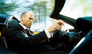 The Transporter 2 Frank Martin speeding down the road in his sports car