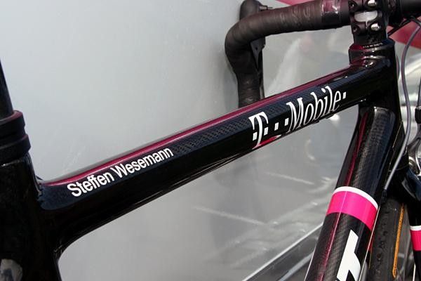 Geometry of the main triangle was no diffferent from Wesemann's normal road frame, with identical seat and head tube angles.