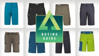 Collage of the best hiking shorts