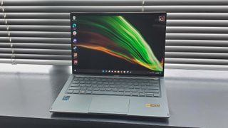 An Acer Swift 5 (2022) on a table