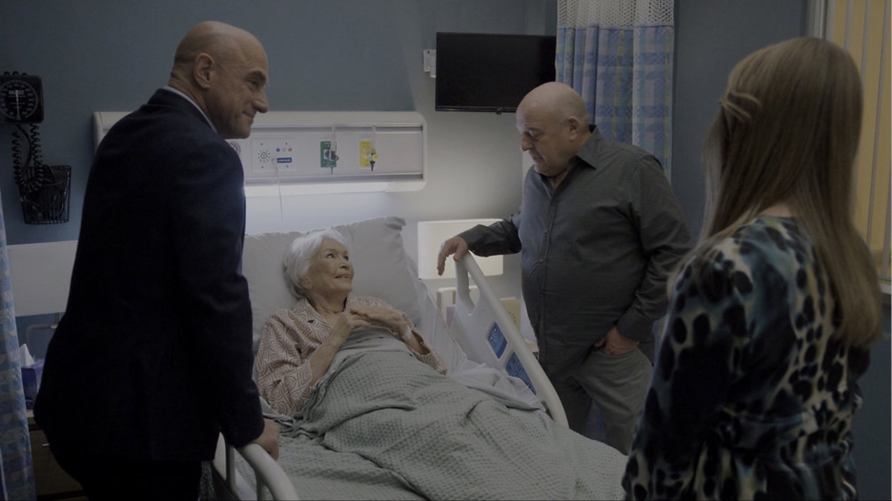 The Stabler family visiting Bernie in the hospital in Law & Order: Organized Crime Season 5x08
