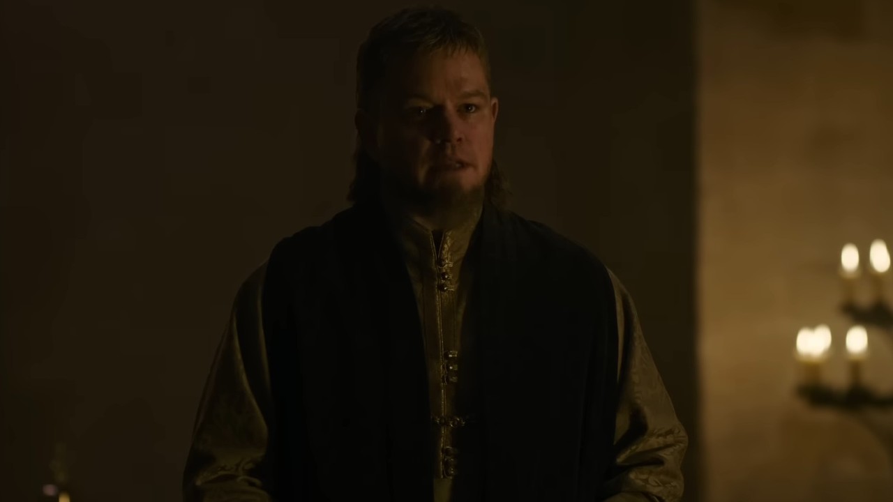 Matt Damon with a mullet in The Last Duel