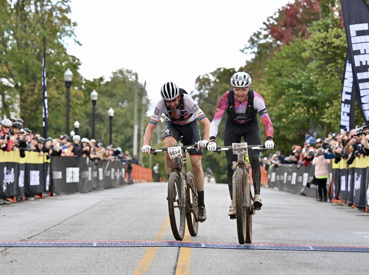 Keegan Swenson edges Matt Beers at the line in Bentonville to win 2023 Little Sugar MTB