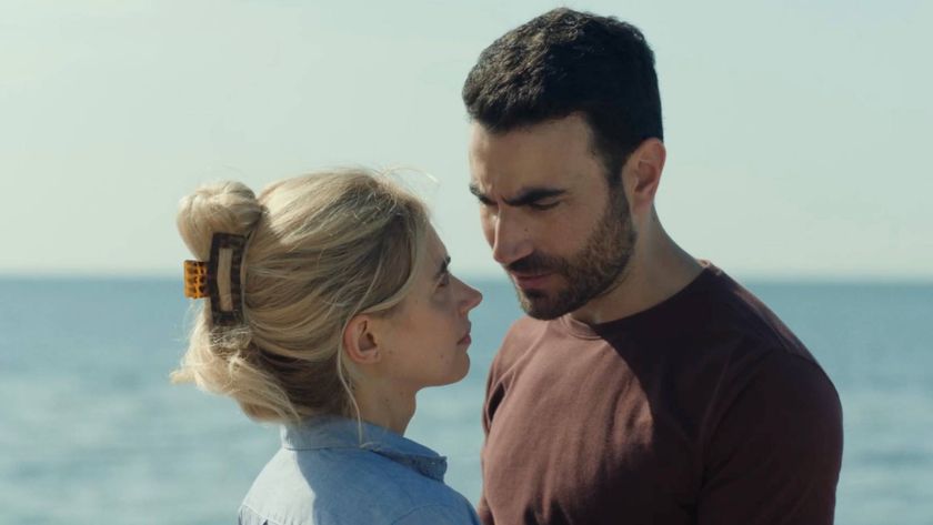 (L-R) Imogen Poots as Laura and Brett Goldstein as Simon in &quot;All of You&quot;