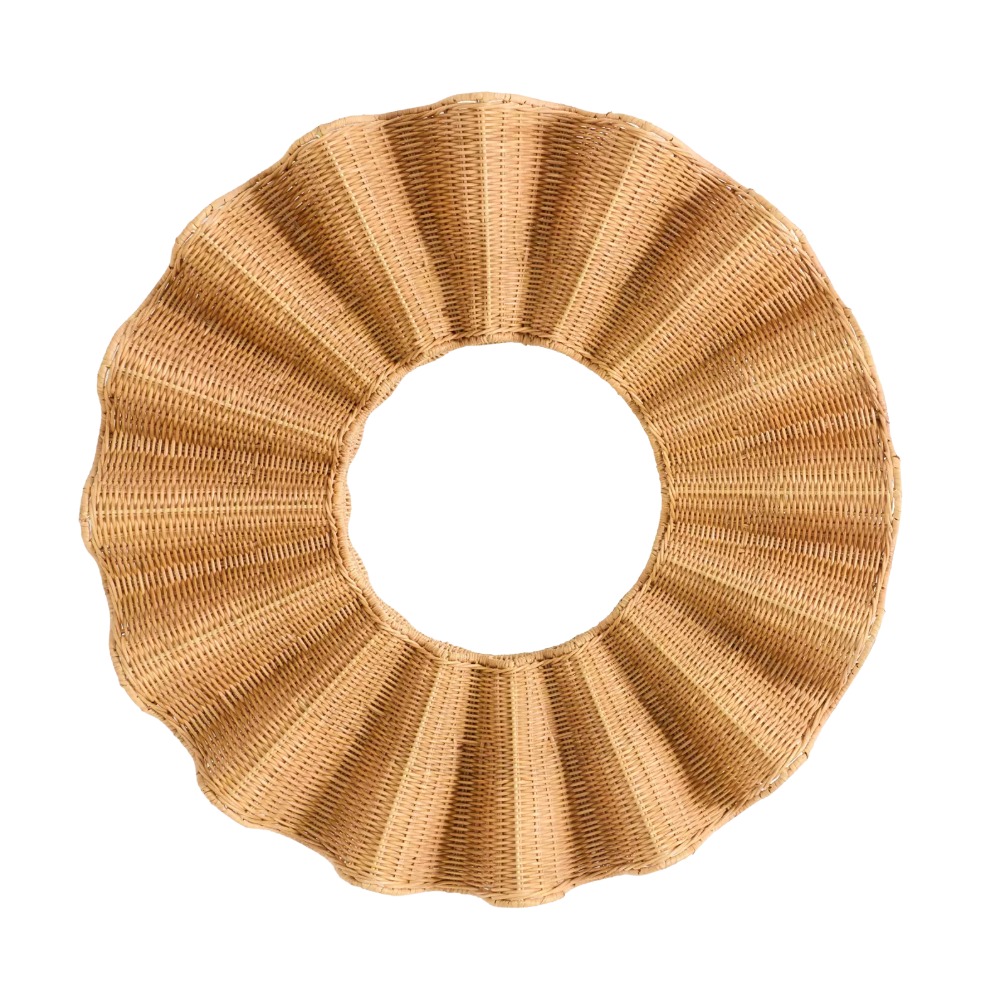 Wave rattan round mirror $598 at Anthropologie