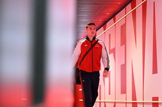 Viktor Gyoekeres of Arsenal arrives at the stadium prior to the Premier League match between Arsenal and Bournemouth at Emirates Stadium on April 11, 2026 in London, England.