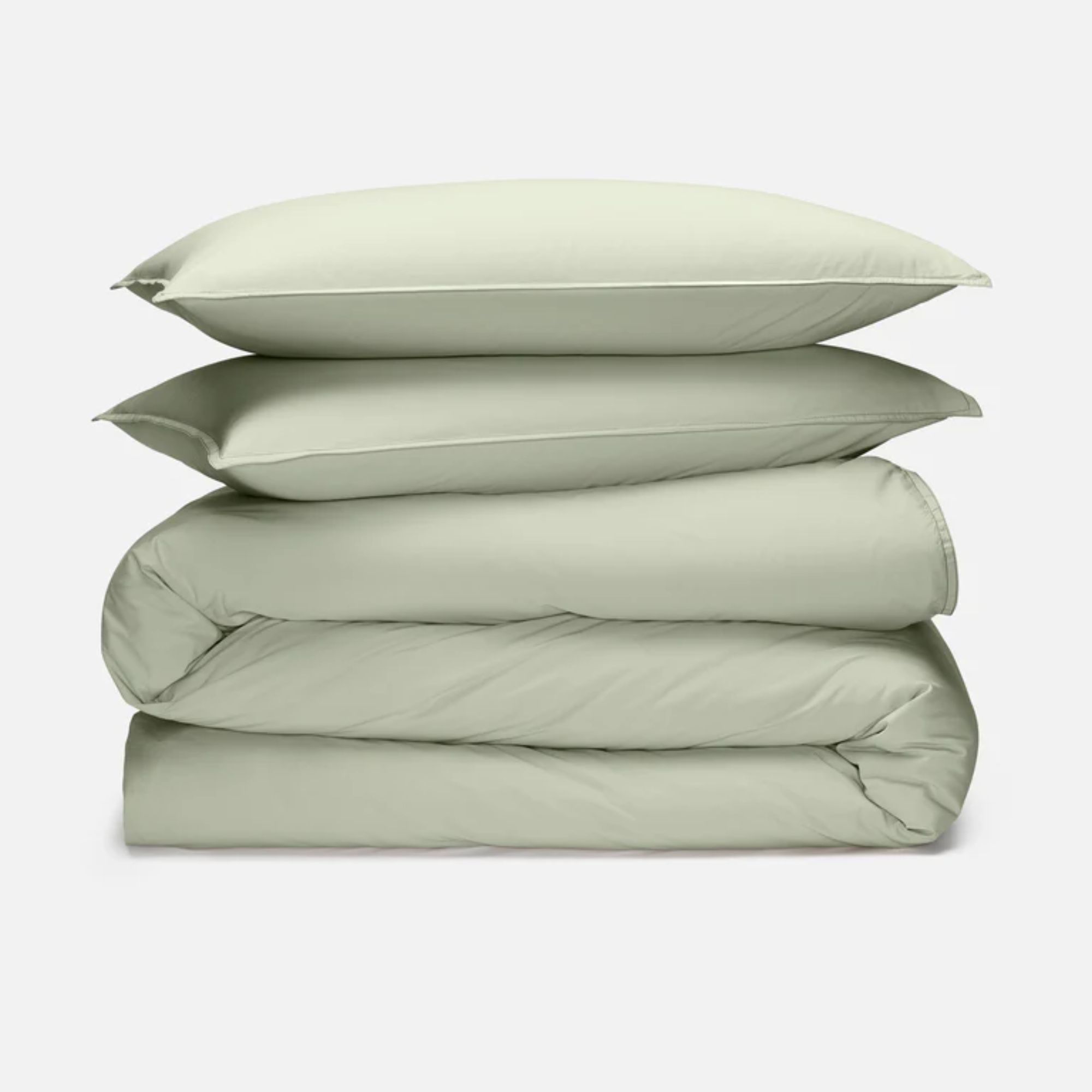 Sage green pillowcase and duvet set