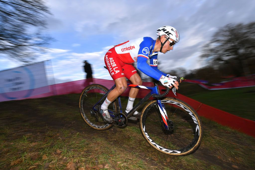 HULST NETHERLANDS JANUARY 02 Clement Venturini of France and AG2R Citroen Team competes during the 6th Hulst Vestingcross UCI CycloCross Worldcup 2022 Mens Elite CXWorldCup UCIcyclocrossWC on January 02 2022 in Hulst Netherlands Photo by Luc ClaessenGetty Images