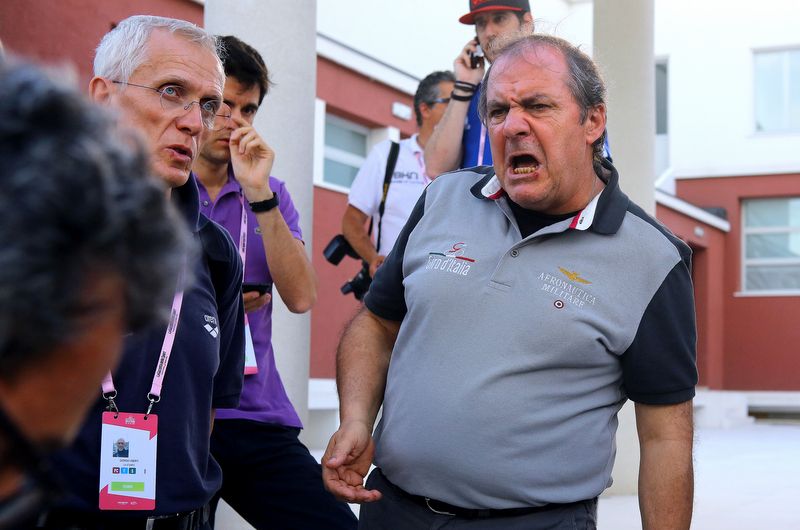 Giro d'Italia race director Mauro Vegni doesn't look very happy
