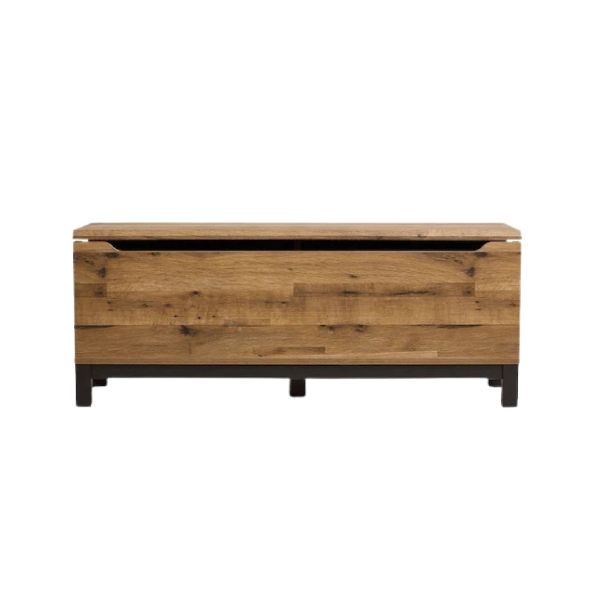 Next, Dark Bronx Oak Effect Hallway Storage Bench