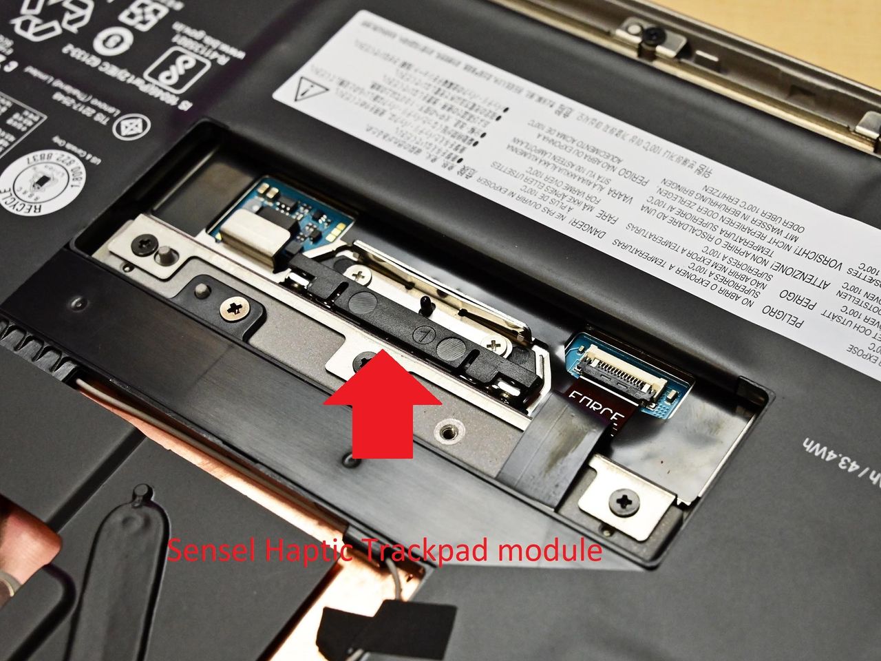 Lenovo Thinkpad X1 Titanium Yoga Haptic Trackpad Sensel