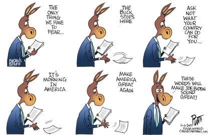 Political Cartoon U.S. Joe Biden Plagiarism Speech 2020 Election