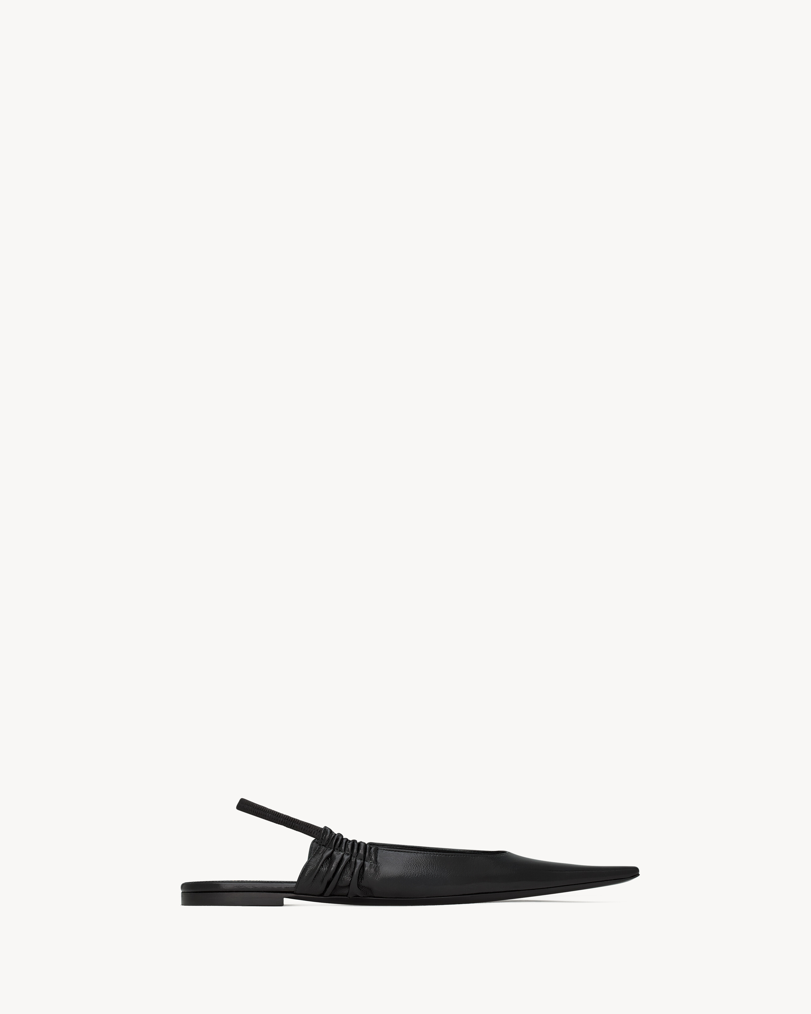 Anne-Marie Slingback Flats in Smooth Leather
