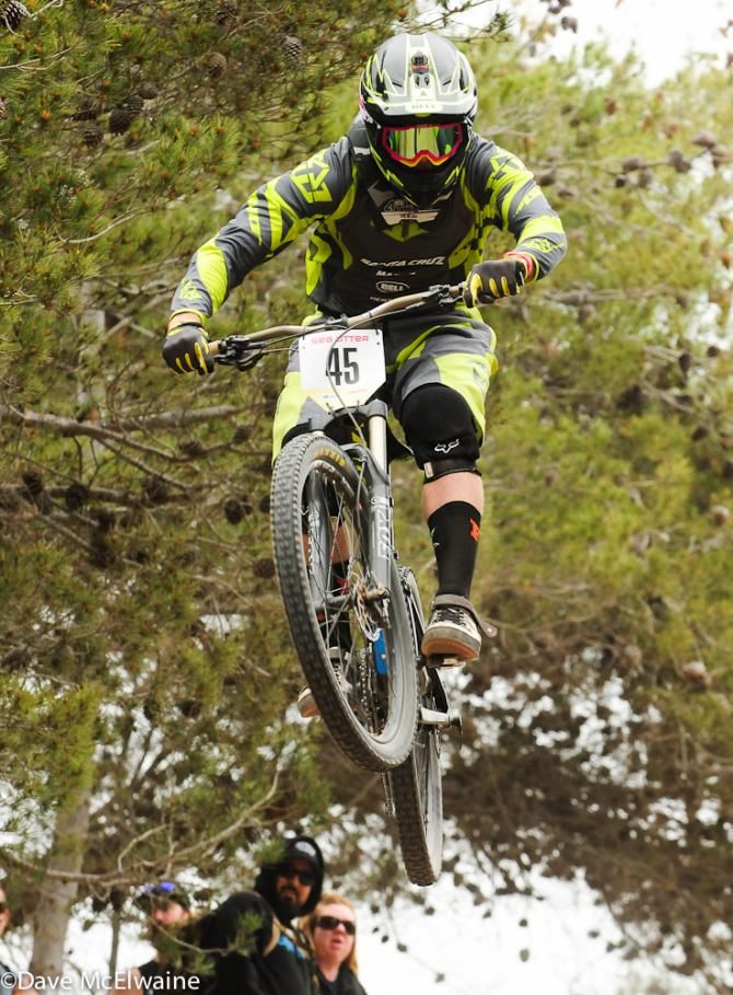 Brandon Bohn soaring down the course