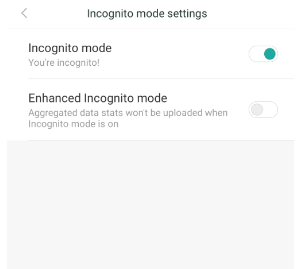 Incognito mode before latest update