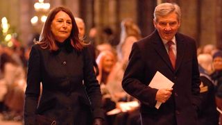 Carole and Michael Middleton attend the 'Together at Christmas' Carol Service at Westminster Abbey on December 15, 2022