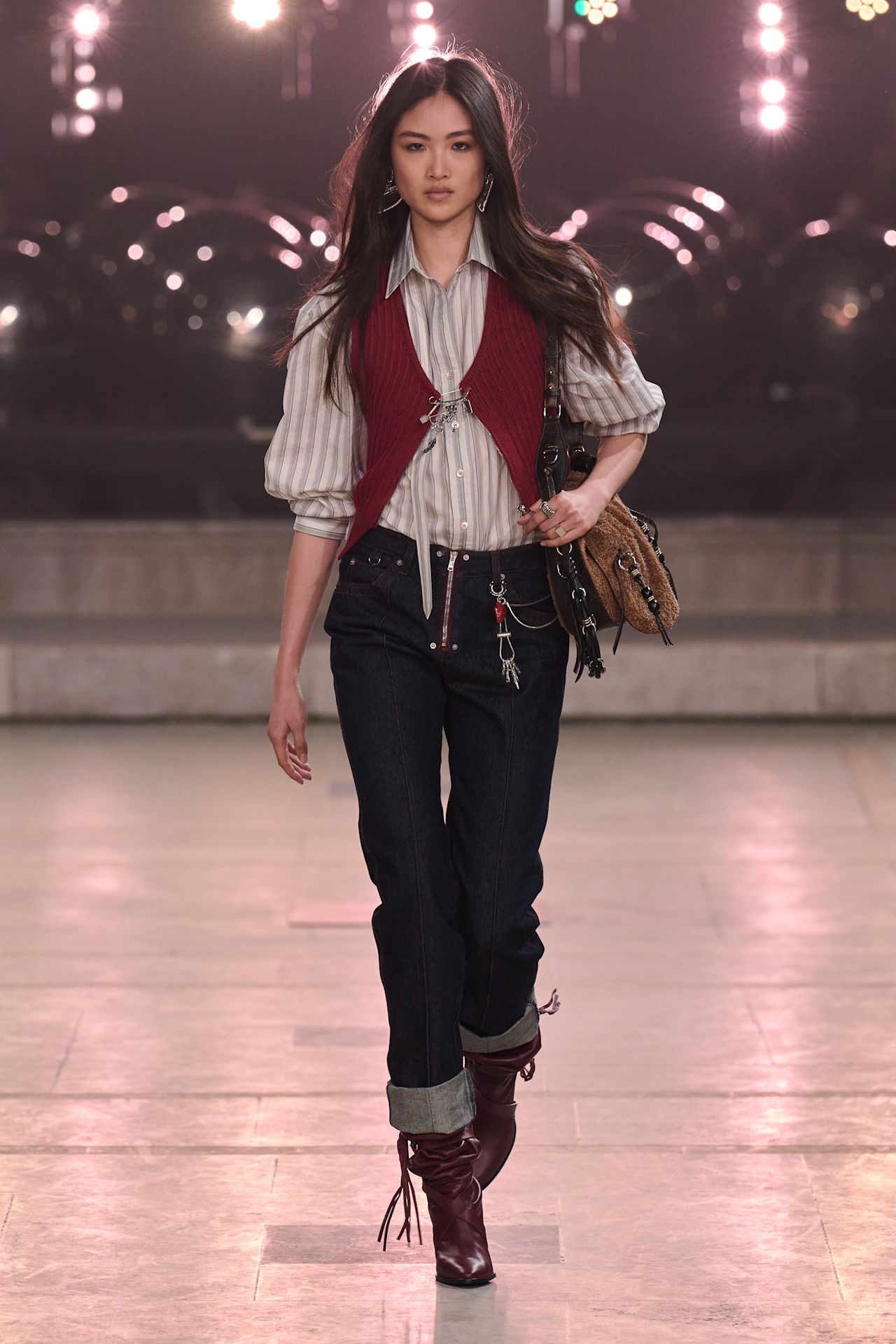 dark cuffed jeans at Isabel Marant Fall 2025