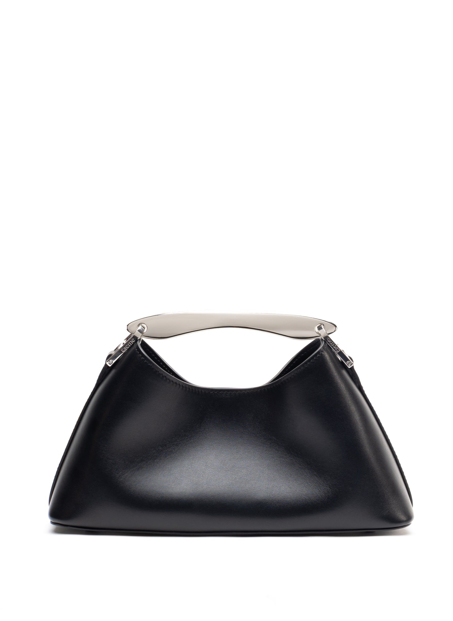 Mini Boomerang Leather Black - Silver