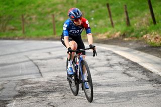 LIEGE BELGIUM APRIL 23 Grace Brown of Australia and Team FDJSuez competes during the 7th Liege Bastogne Liege 2023 Womens Elite a 1428km one day race from Bastogne to Lige UCIWWT on April 23 2023 in Lige Belgium Photo by Luc ClaessenGetty Images