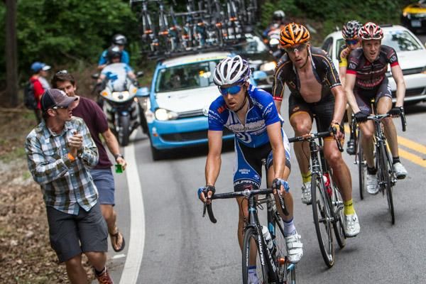 Chris Jones (UnitedHealthcare) leading the break up Lookout Mountain.