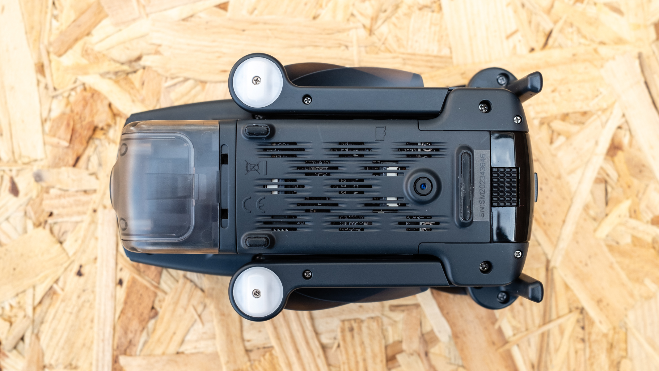 Ruko F11 Mini  folded showing bottom of the drone