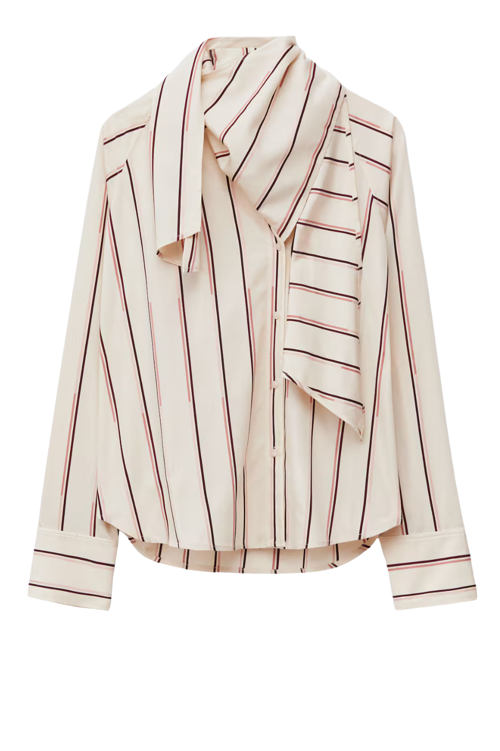 Scarf-Detail Shirt