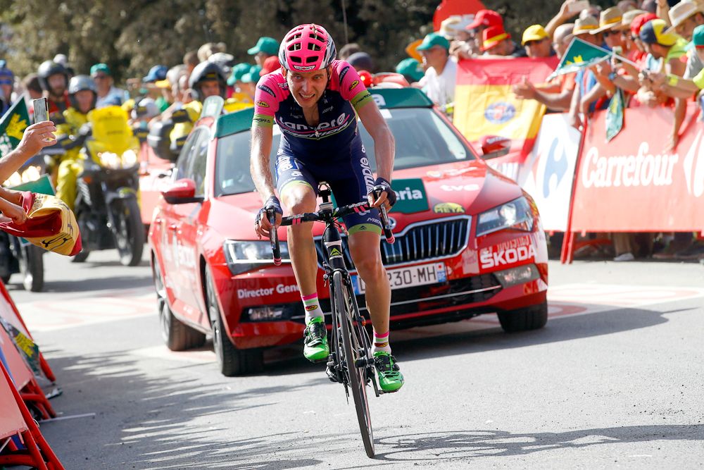 Ilia Koshevoy (Lampre-Merida) near the finish of stage 7.