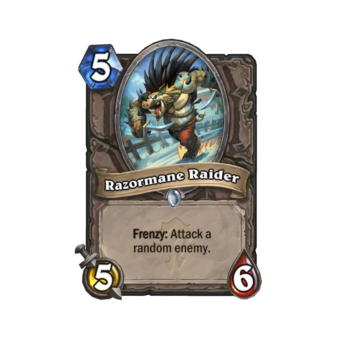 A card from Hearthstone's Forged in the Barrens set