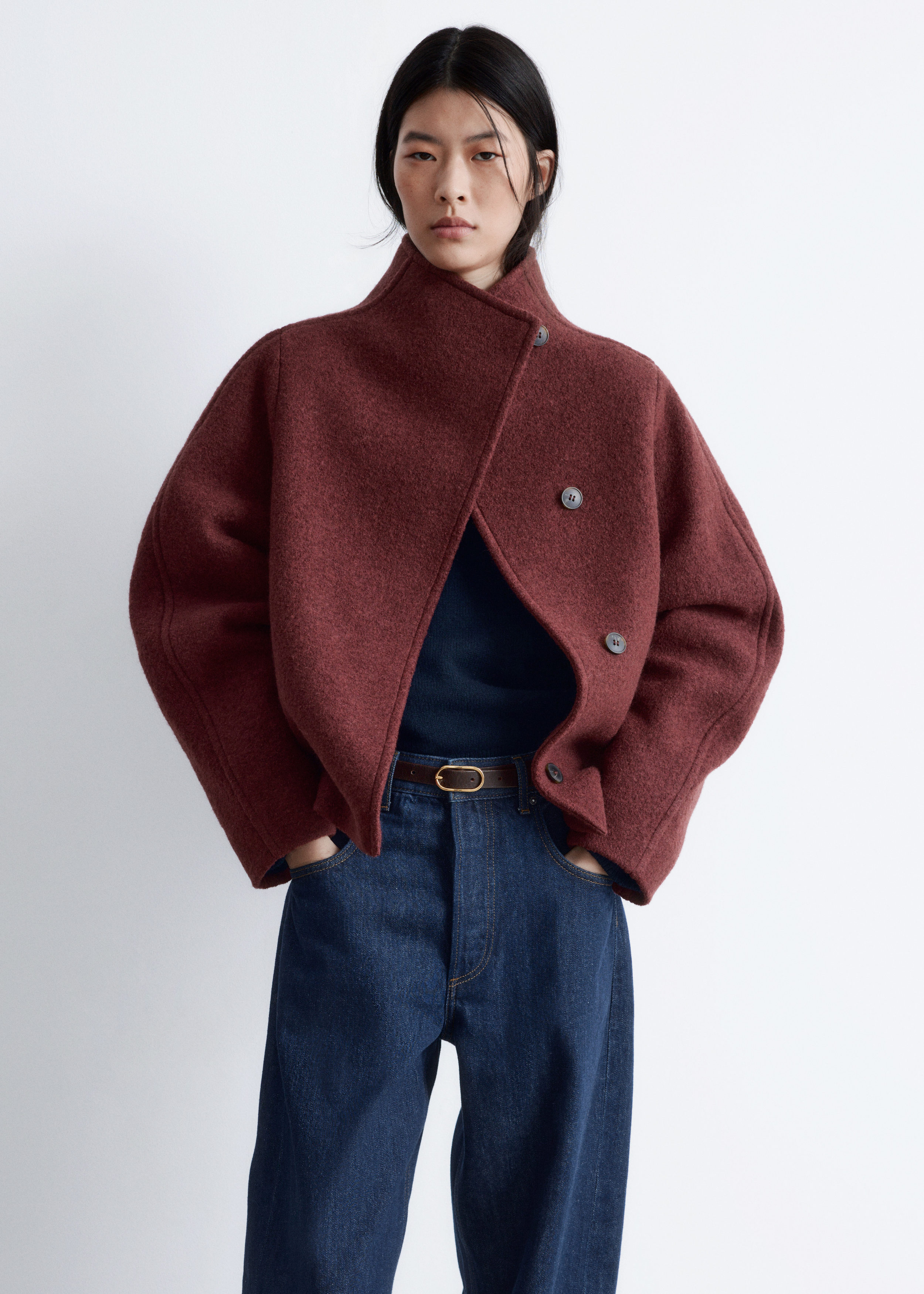 Asymmetric Wool Jacket