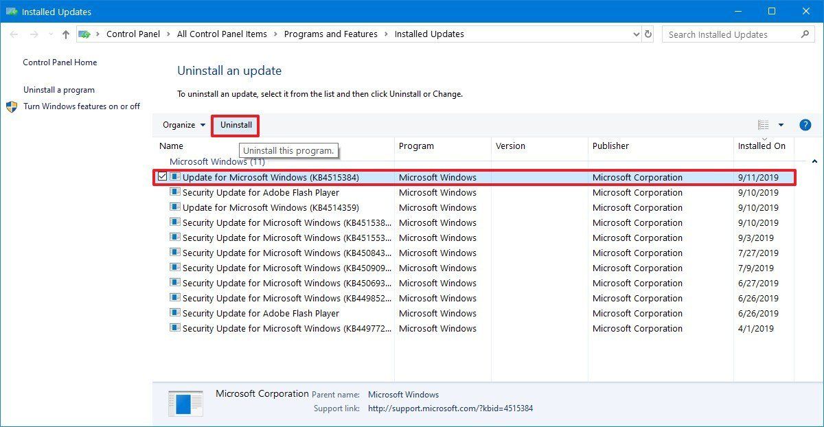 How to fix your network adapter after installing update KB4515384 on