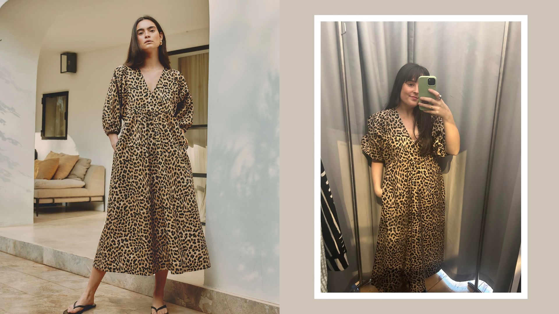 Image of leopard print albaray dress