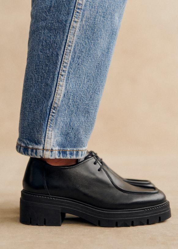 Markus Loafers - Glossy Black - Bovine Leather - Sézane