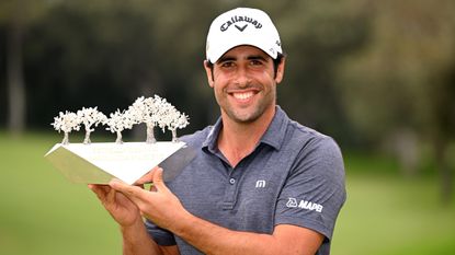 Adrian Otaegui with the Andalucia Masters trophy