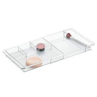 iDesign Clarity Expandable Divided Drawer and Shelf Organizer Tray